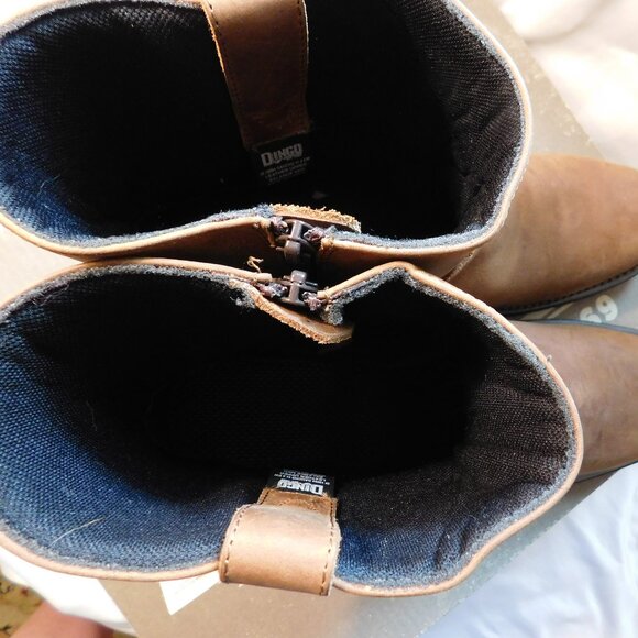 Dingo Rev-Up Gaucho Brown Leather Men's Boot Size 11.5 Wide NEW IN BOX - Picture 7 of 12